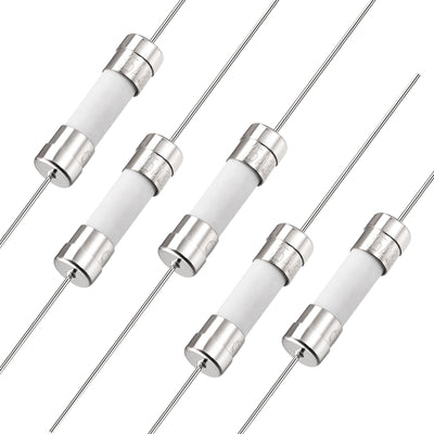 Harfington Uxcell Fast Blow Fuse Lead Wire Ceramic Fuses 5mm x 20mm 250V F15A 5Pcs