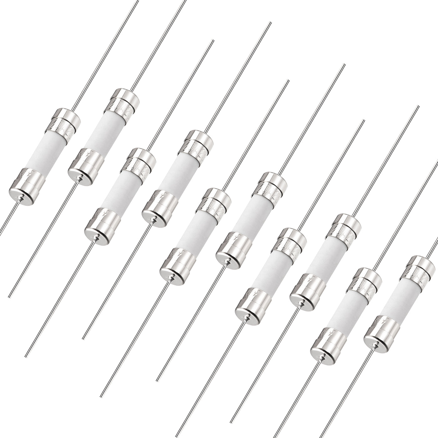 uxcell Uxcell Fast Blow Fuse Lead Wire Ceramic Fuses 5mm x 20mm 250V F20A 10Pcs
