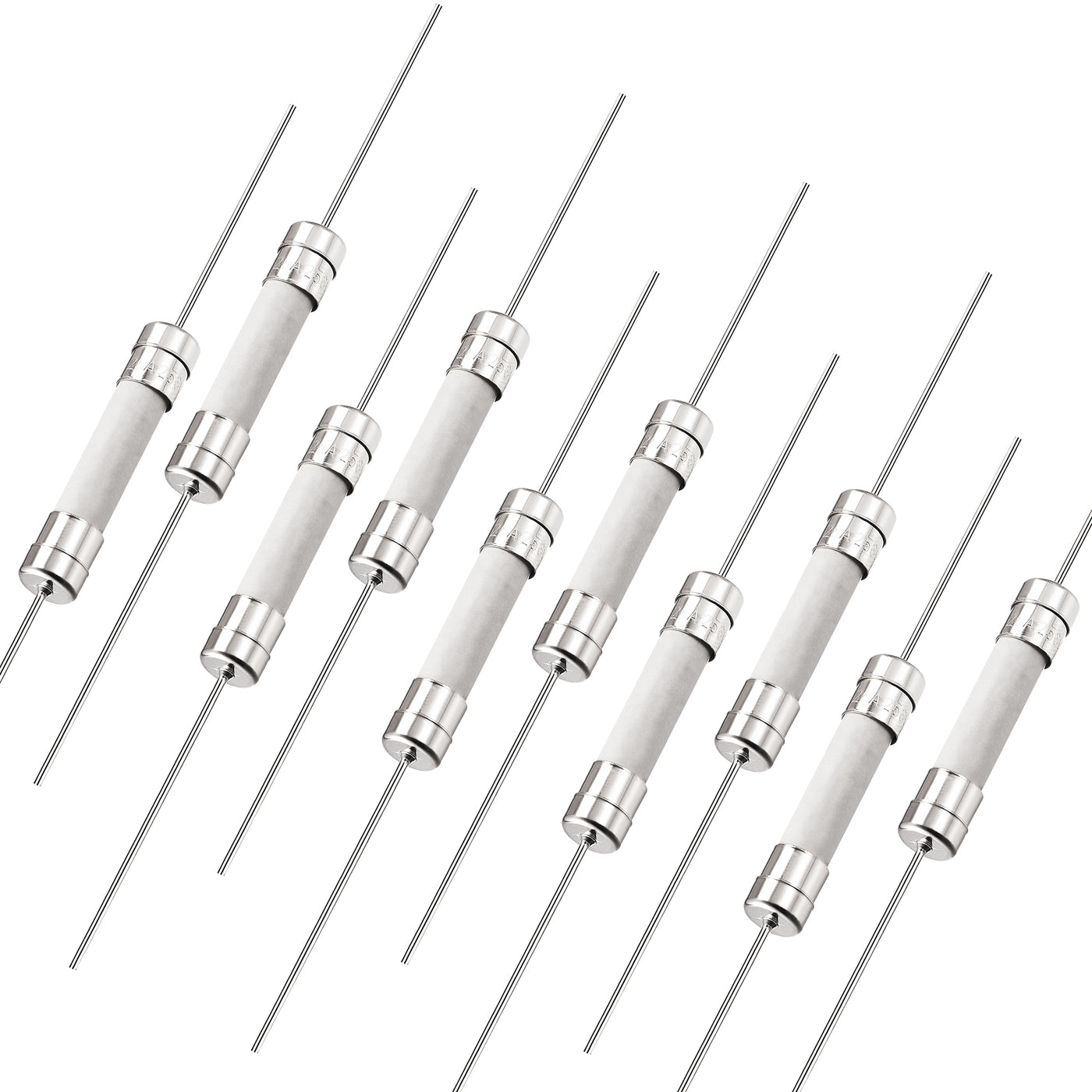 uxcell Uxcell Fast Blow Fuse Lead Wire Ceramic Fuses 6mm x 32mm 250V F25A 10Pcs