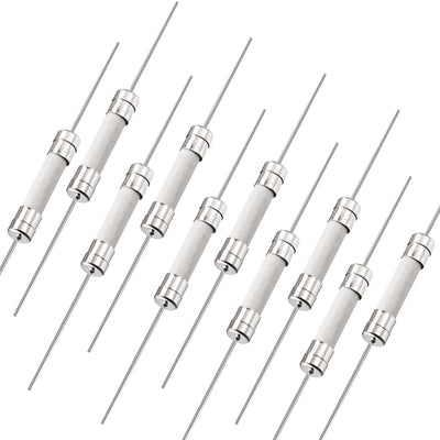 Harfington Uxcell Fast Blow Fuse Lead Wire Ceramic Fuses 6mm x 32mm 250V F25A 10Pcs
