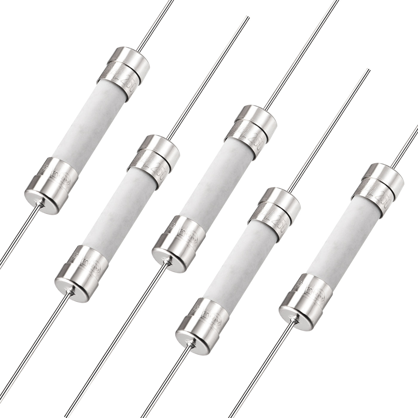 uxcell Uxcell Fast Blow Fuse Lead Wire Ceramic Fuses 6mm x 32mm 250V F30A 5Pcs
