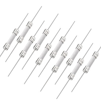Harfington Uxcell Fast Blow Fuse Lead Wire Ceramic Fuses 6mm x 32mm 250V F30A 10Pcs