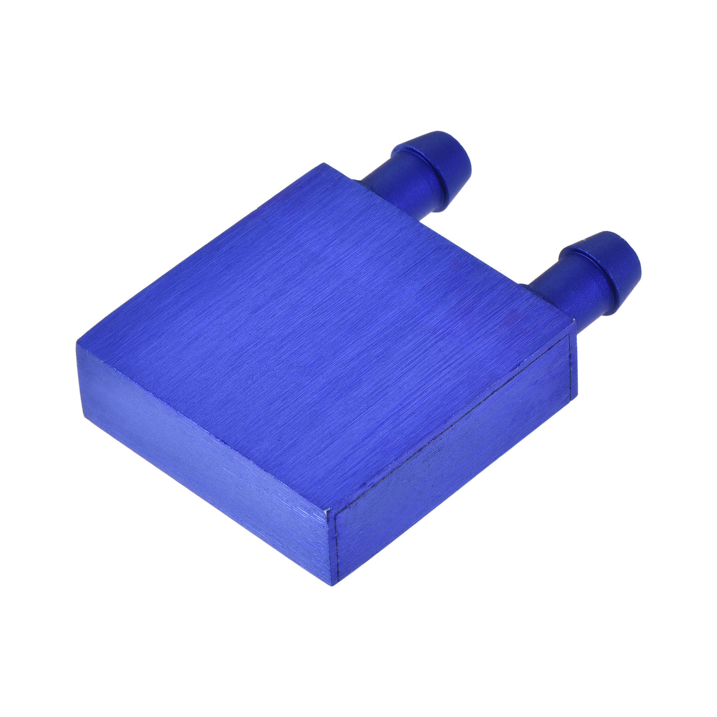Uxcell Uxcell Aluminum Water Cooling Block 120x40mm Heatsink with Side Nozzle Blue