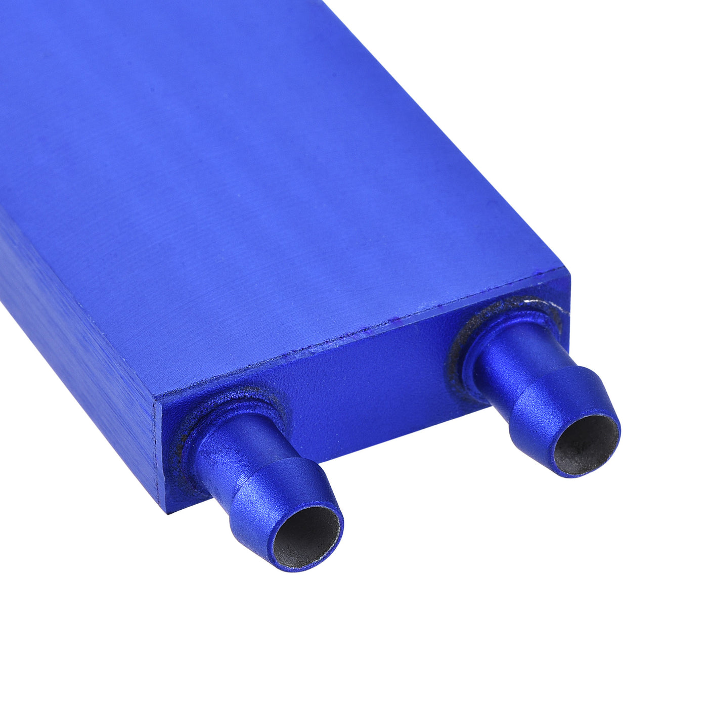 uxcell Uxcell Aluminum Water Cooling Block 120x40mm Heatsink with Side Nozzle Blue