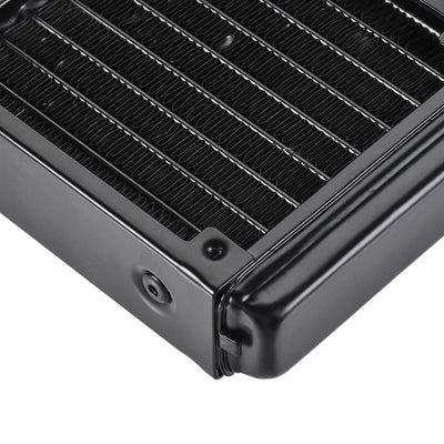 Harfington Uxcell Water Cooling Radiator for PC CPU 132mm Long 8mm Nozzle with 8 Aluminum Tubes