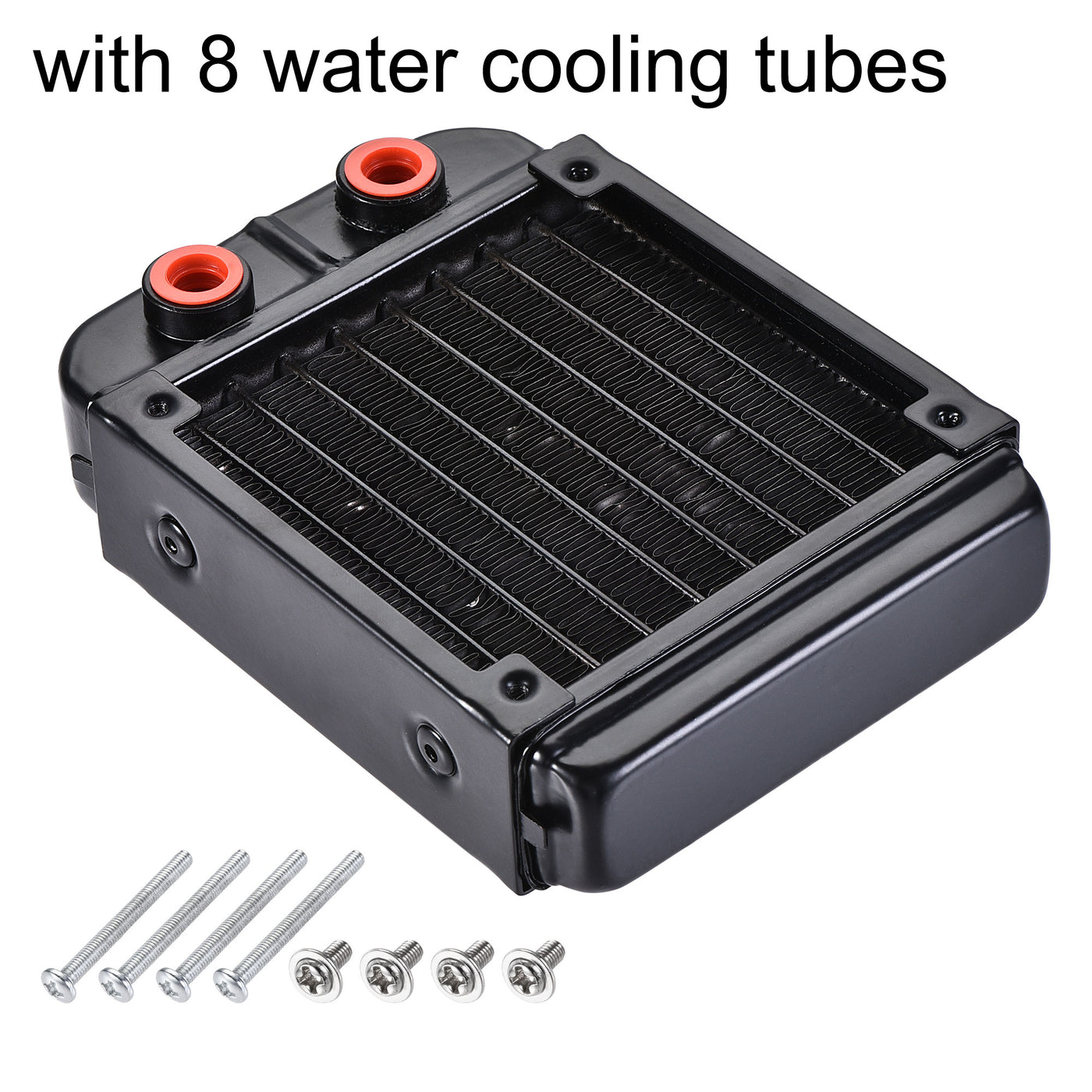 uxcell Uxcell Water Cooling Radiator for PC CPU 133mm Long G1/4 Thread with 8 Aluminum Tube