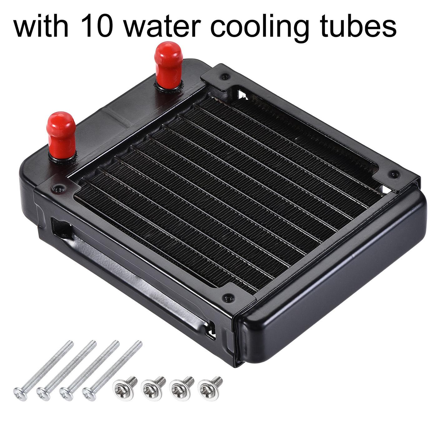 uxcell Uxcell Water Cooling Radiator for PC CPU 155mm Long 9.5mm Nozzle with 10 Aluminum Tubes