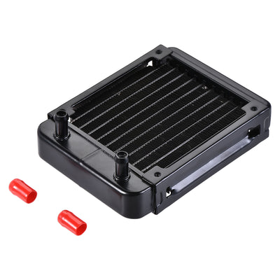 Harfington Uxcell Water Cooling Radiator for PC CPU 155mm Long 9.5mm Nozzle with 10 Aluminum Tubes