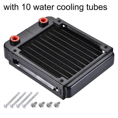 Harfington Uxcell Water Cooling Radiator for PC CPU 155mm Long G1/4 Thread with 10 Aluminum Tube