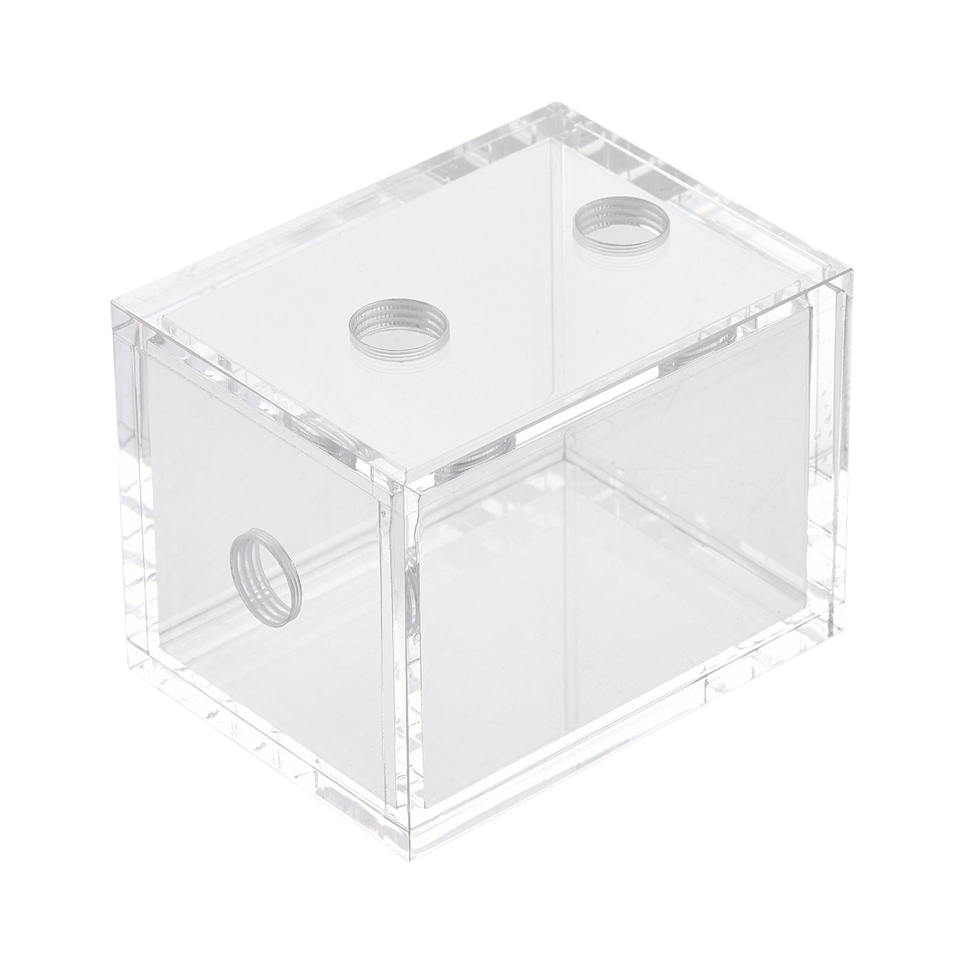 uxcell Uxcell Acrylic Water Cooling Tank 80x60x60mm with 3 Hole for Computer CPU Cooled