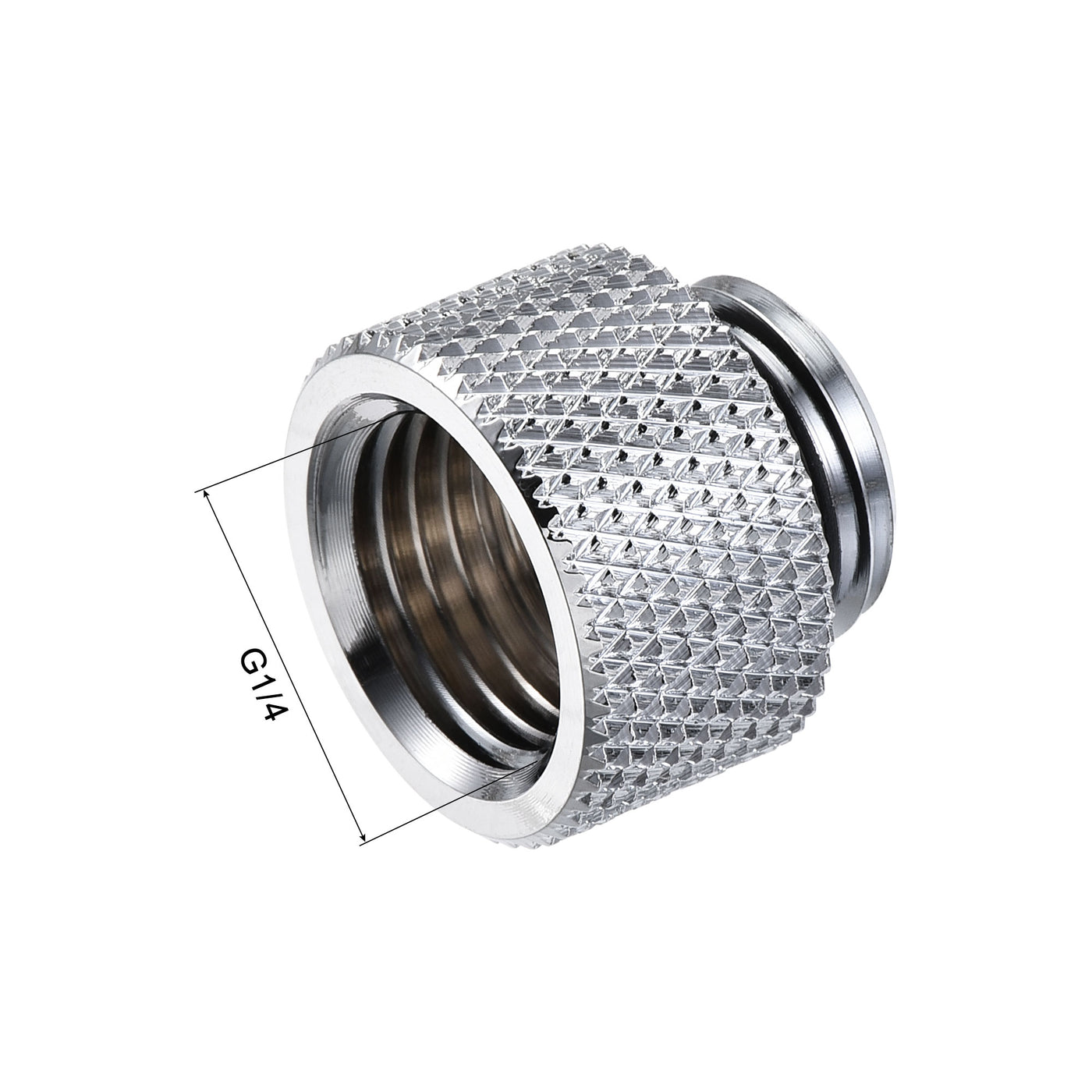 uxcell Uxcell Male to Female Extender Fitting G1/4 x 10mm for Water Cooling System Silver