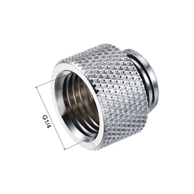 Harfington Uxcell Male to Female Extender Fitting G1/4 x 10mm for Water Cooling System Silver