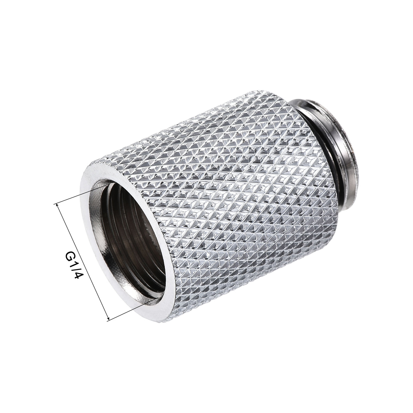 uxcell Uxcell Male to Female Extender Fitting G1/4 x 20mm for Water Cooling System Silver