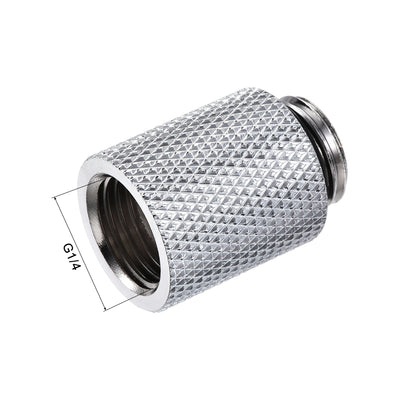 Harfington Uxcell Male to Female Extender Fitting G1/4 x 20mm for Water Cooling System Silver