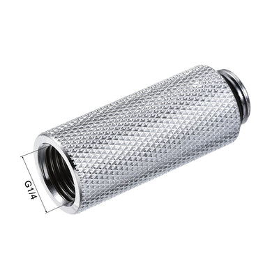 Harfington Uxcell Male to Female Extender Fitting G1/4 x 40mm for Water Cooling System Silver
