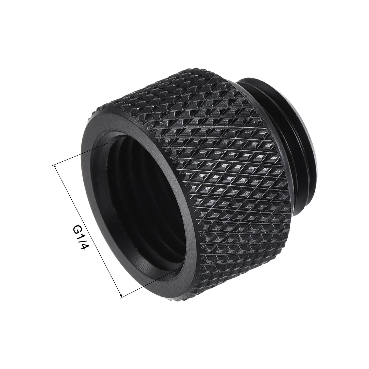 uxcell Uxcell Male to Female Extender Fitting G1/4 x 10mm for Water Cooling System Black