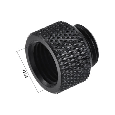 Harfington Uxcell Male to Female Extender Fitting G1/4 x 10mm for Water Cooling System Black