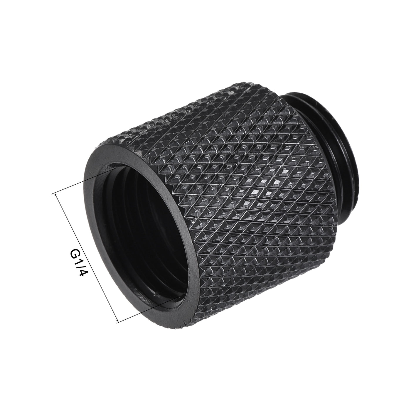 uxcell Uxcell Male to Female Extender Fitting G1/4 x 15mm for Water Cooling System Black