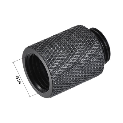 Harfington Uxcell Male to Female Extender Fitting G1/4 x 20mm for Water Cooling System Black