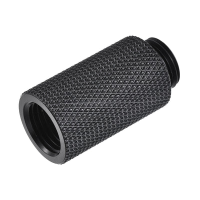Harfington Uxcell Male to Female Extender Fitting G1/4 x 30mm for Water Cooling System Black