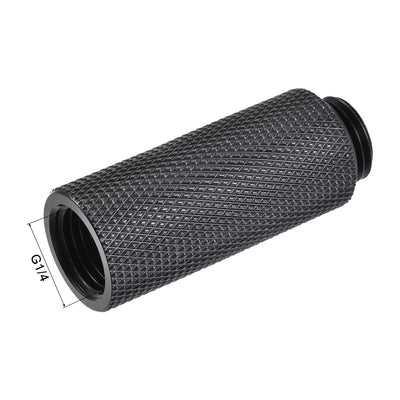 Harfington Uxcell Male to Female Extender Fitting G1/4 x 40mm for Water Cooling System Black