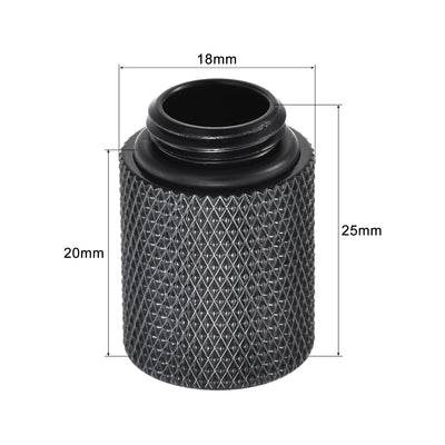 Harfington Uxcell Male to Female Extender Fitting G1/4 x 20mm for Water Cooling System Black 4pcs