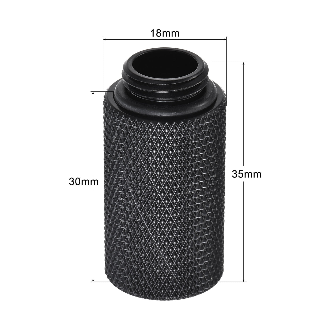 uxcell Uxcell Male to Female Extender Fitting G1/4 x 30mm for Water Cooling System Black 4pcs