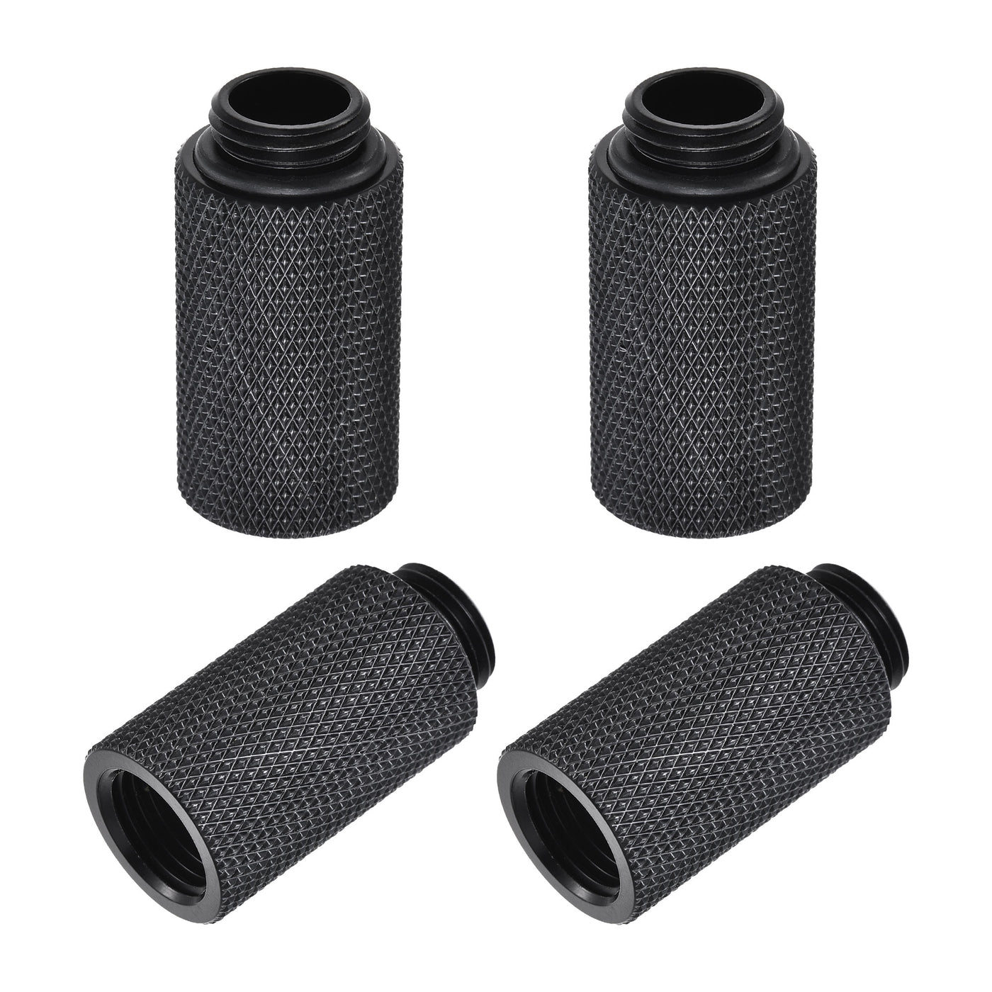 uxcell Uxcell Male to Female Extender Fitting G1/4 x 30mm for Water Cooling System Black 4pcs