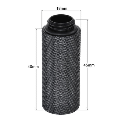 Harfington Uxcell Male to Female Extender Fitting G1/4 x 40mm for Water Cooling System Black 4pcs