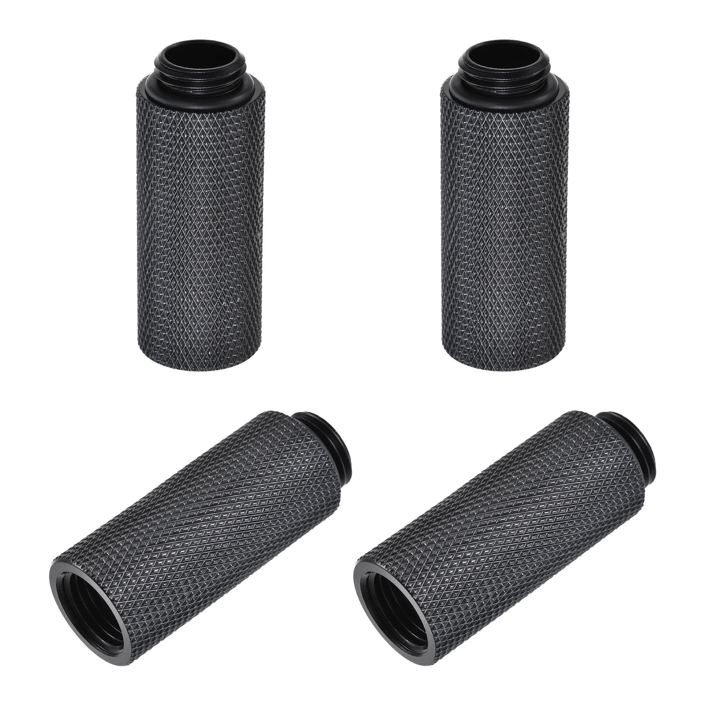 uxcell Uxcell Male to Female Extender Fitting G1/4 x 40mm for Water Cooling System Black 4pcs