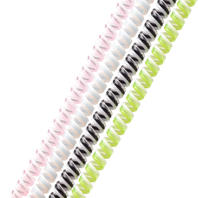 Harfington Uxcell Spiral Cable Protector for USB Cord Sleeve 4.6 Feet Each, Pink,White,Green,Black