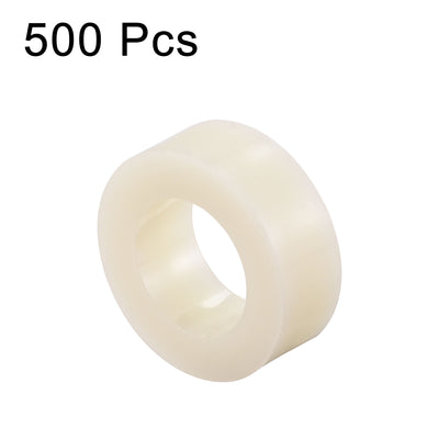 Harfington Uxcell ABS Round Spacer Washer ID 8.2mm OD 14mm L 5mm for M8 Screws, Beige, 500Pcs