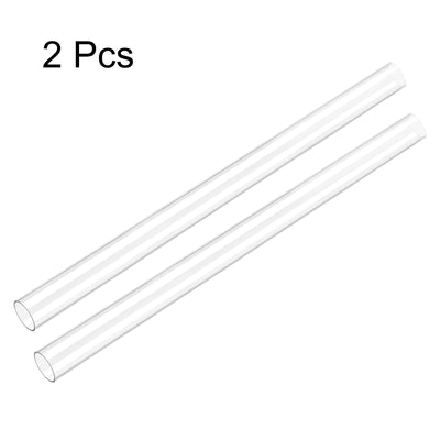 Harfington Uxcell Polycarbonate Rigid Round Clear Tubing 22mm(0.86 Inch)IDx25mm(0.98 Inch)ODx500mm(1.64Ft) Length Plastic Tube 2pcs