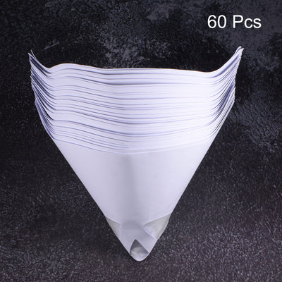 Harfington Uxcell 60Pcs Paper Paint Strainer 180 Micron 180mmx130mm Cone Paint Screen Funnel Nylon Mesh for Screening Paint Gasoline Fuel