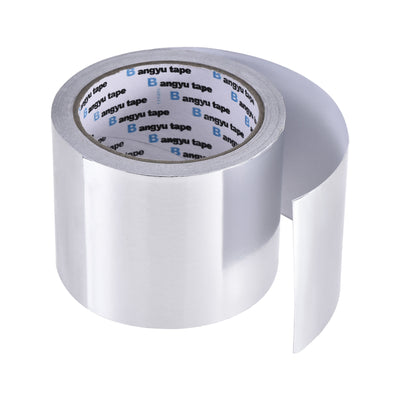 Harfington Uxcell Aluminum Foil Tape, 80mmx20m Self-adhesive Waterproof High Temperature Sealing Tapes for HVAC Duct Pipe Insulation