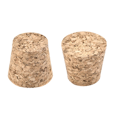 Harfington Uxcell Tapered Cork Plugs Wooden Stoppers 21x17x20mm for Test Tubes Bottles 25Pcs