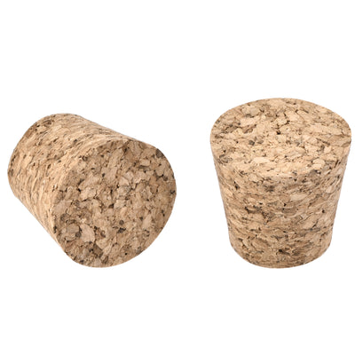 Harfington Uxcell Tapered Cork Plugs Wooden Stoppers 21x17x20mm for Test Tubes Bottles 25Pcs