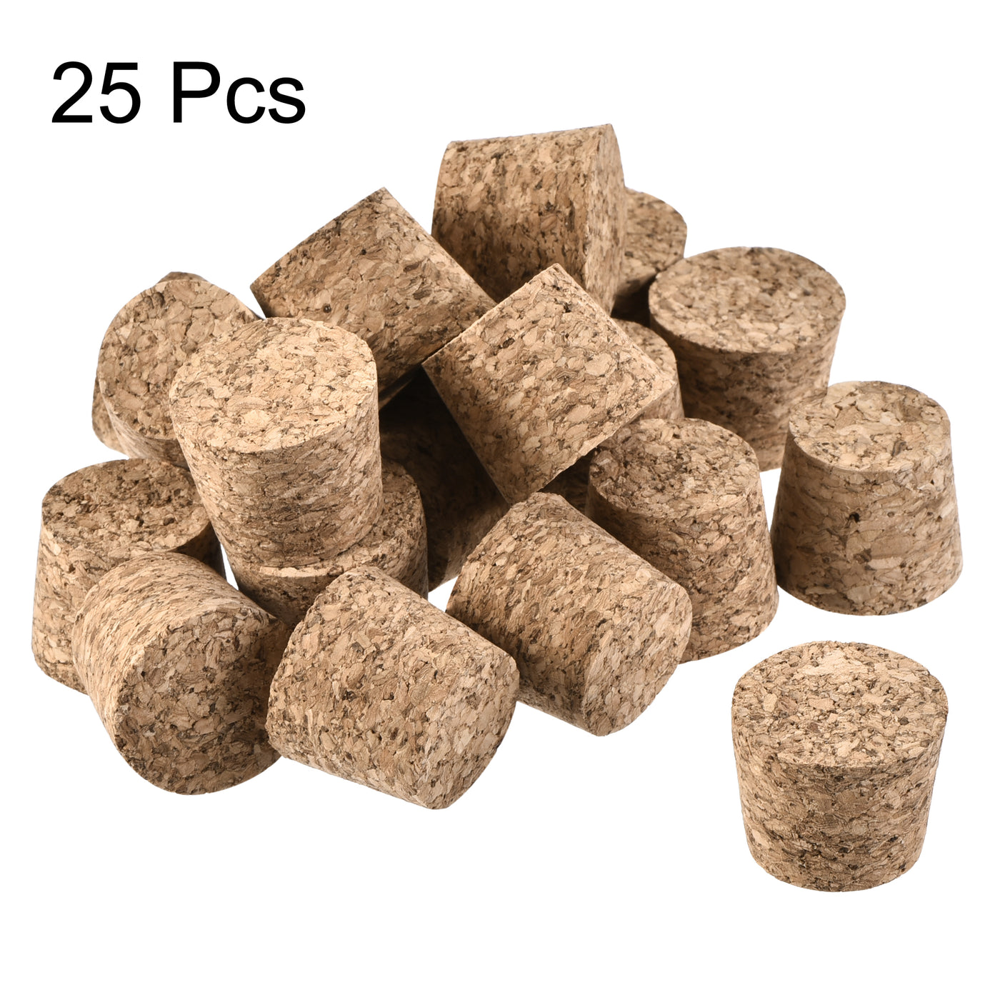 uxcell Uxcell Tapered Cork Plugs Wooden Stoppers 24x20x20mm for Test Tubes Bottles 25Pcs