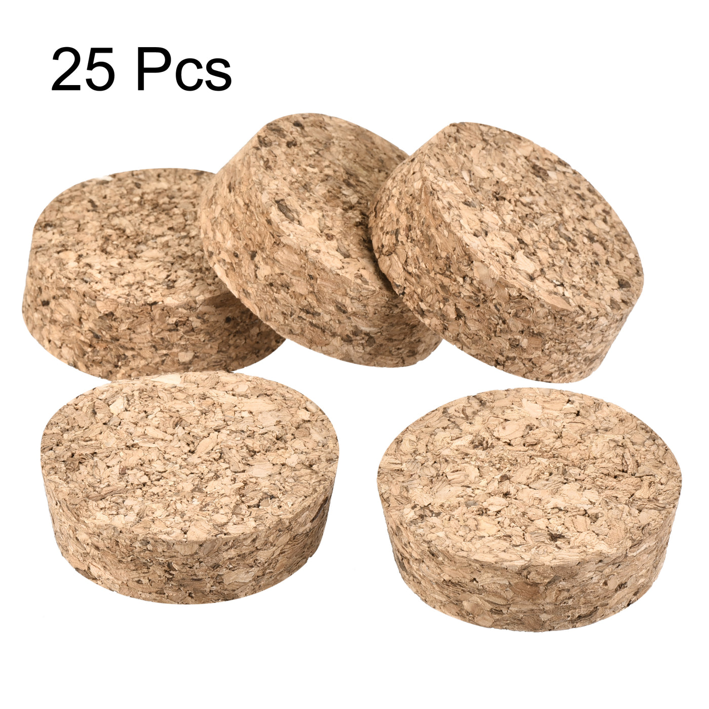 uxcell Uxcell Tapered Cork Plugs Wooden Stoppers 53x48x17mm for Test Tubes Bottles 25Pcs