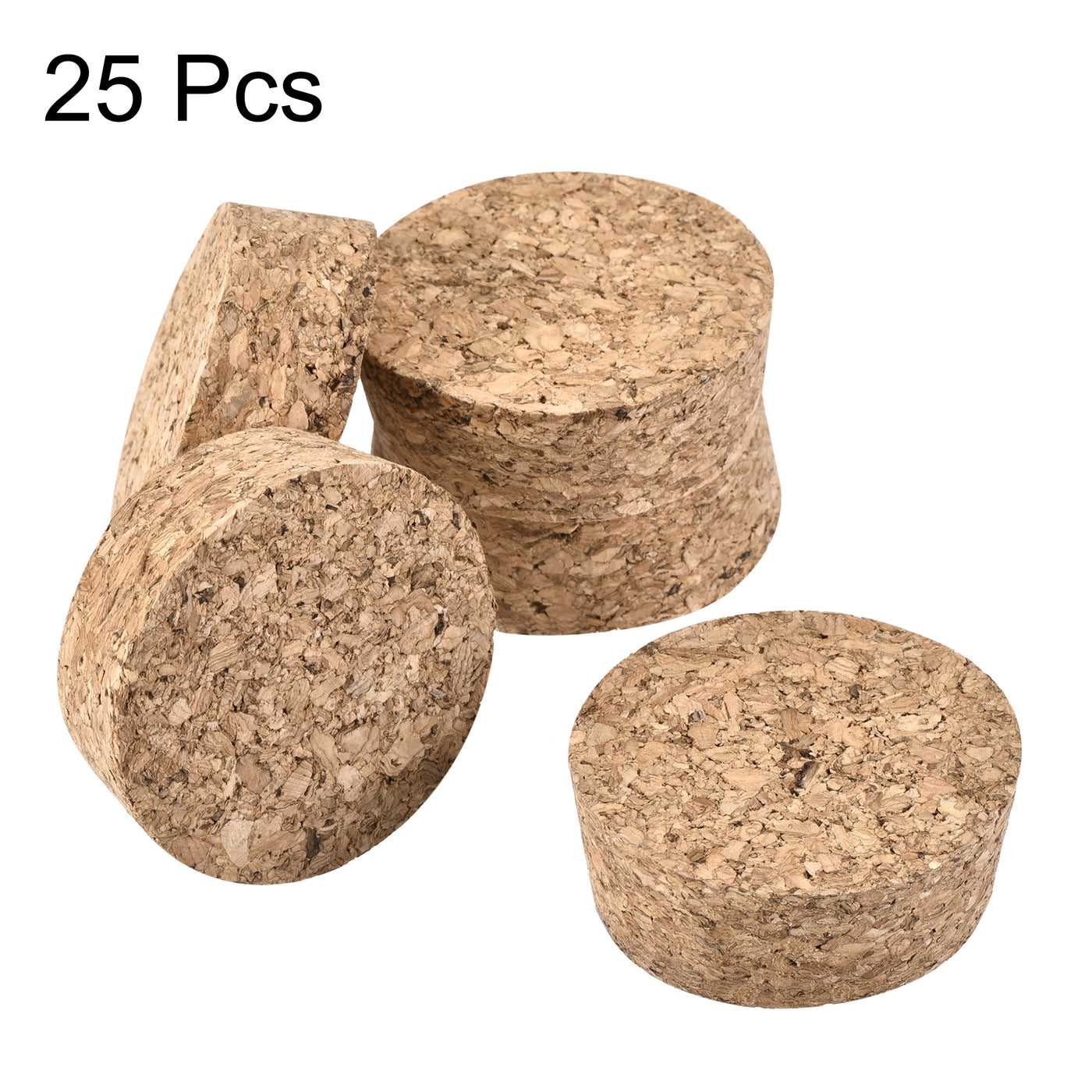 uxcell Uxcell Tapered Cork Plugs Wooden Stoppers 54x50x19mm for Test Tubes Bottles 25Pcs