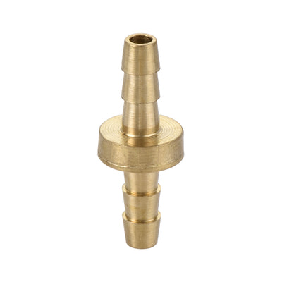 Harfington Uxcell Hose Barb Fitting, 1/8x1/8inch Brass Hollow Straight Quick Connector for Water Fuel Air Oil Gas