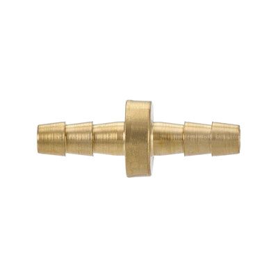 Harfington Uxcell Hose Barb Fitting, 1/8x1/8inch Brass Hollow Straight Quick Connector for Water Fuel Air Oil Gas, Pack of 2