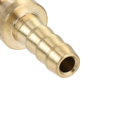 Harfington Uxcell Hose Barb Fitting, 3/16x3/16inch Brass Hollow Straight Quick Connector for Water Fuel Air Oil Gas