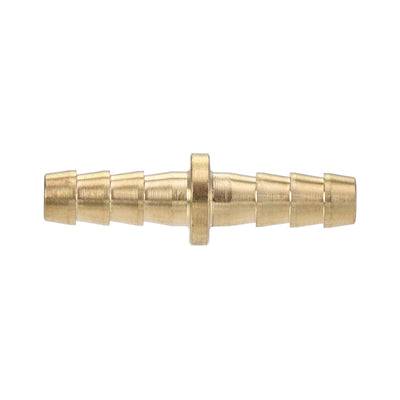 Harfington Uxcell Hose Barb Fitting, 3/16x3/16inch Brass Hollow Straight Quick Connector for Water Fuel Air Oil Gas