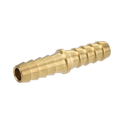 Harfington Uxcell Hose Barb Fitting, 5/16x5/16inch Brass Hollow Straight Quick Connector for Water Fuel Air Oil Gas