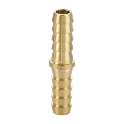 Harfington Uxcell Hose Barb Fitting, 5/16x5/16inch Brass Hollow Straight Quick Connector for Water Fuel Air Oil Gas