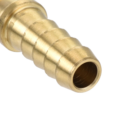 Harfington Uxcell Hose Barb Fitting, 5/16x5/16inch Brass Hollow Straight Quick Connector for Water Fuel Air Oil Gas, Pack of 2