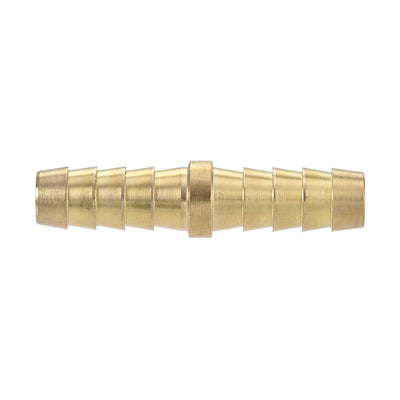 Harfington Uxcell Hose Barb Fitting, 3/8x3/8inch Brass Hollow Straight Quick Connector for Water Fuel Air Oil Gas