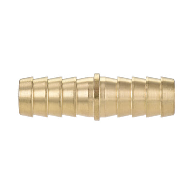 Harfington Uxcell Hose Barb Fitting, 1/2x1/2inch Brass Hollow Straight Quick Connector for Water Fuel Air Oil Gas, Pack of 2