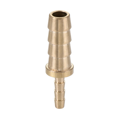 Harfington Uxcell Hose Barb Fitting, 1/4x1/8inch Brass Hollow Straight Quick Connector for Water Fuel Air Oil Gas